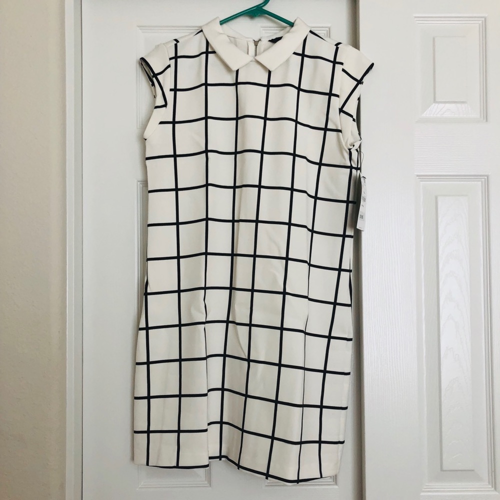 Zara windowpane dress